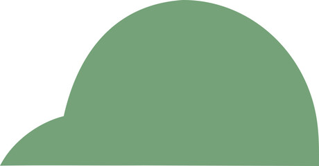 Solid Green Abstract Hill