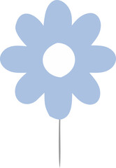 Simple Blue Flower Block