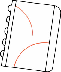 Spiral Notebook with Abstract Arcs