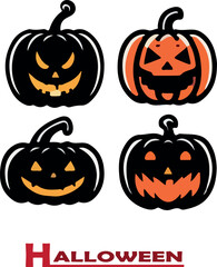 Halloween logo icon vector  white background .