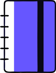 Blank Lined Notebook with Black Stripe