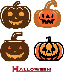 Halloween logo icon vector  white background .