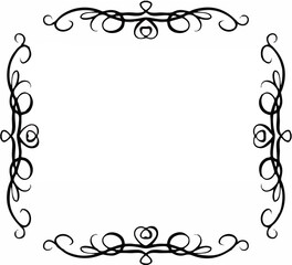 Square antique pattern frame.eps