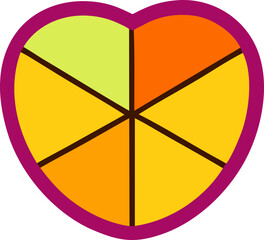 Obraz premium Cute Fruit Character and Icons