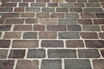 Cour, allée en pavés quartzite nuancé