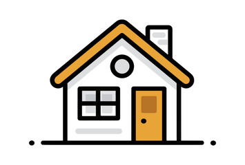 Fototapeta premium Simple house icon illustration