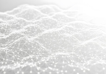 Fototapeta premium Abstract White 3D Mesh Background with Dots