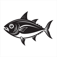 A Majestic Portrait of a Bluefin Tuna, a Powerful and Fast-Swimming Ocean Predator, Highly Prized as a Premium and Healthy Seafood