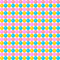 Seamless pattern with polka dot circles vector artistic print for textile paper decor wallpaper background endless creative art
