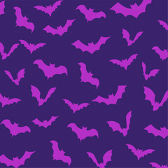 Bat silhouette seamless pattern. Suitable for printing on textiles and other seamless decorations. bats background