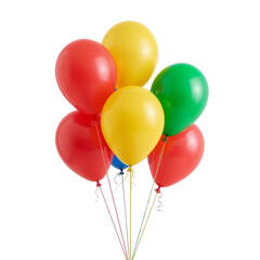 colorful balloons isolated on white background
