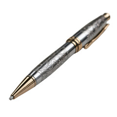Naklejka premium Metallic engraved pen isoleted on transparent background .