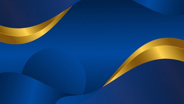 Elegant Gold And Blue Fancy Royal Looping Background