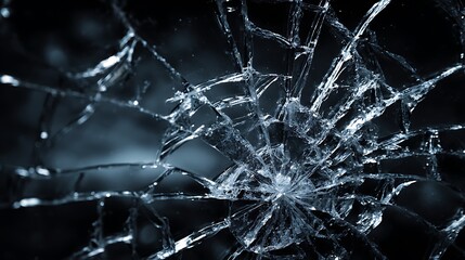 Shattered glass texture, abstract pattern background
