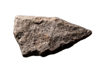 Ancient flint arrowhead - primitive stone tool with textured surface