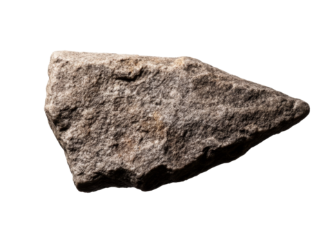 Ancient flint arrowhead - primitive stone tool with textured surface