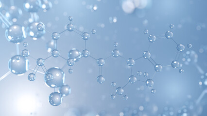 indapamide molecular structure 3d, antihypertensive structural chemical formula view from a microscope