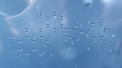 crizotinib molecular structure, 3d model molecule, anti-cancer structural chemical formula view from a microscope