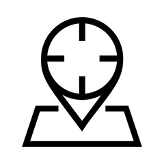 Obraz premium Exact Location Icon Vector – GPS Map Pin Symbol Illustration