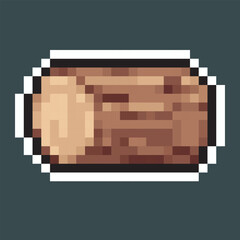 wood log in pixel art style