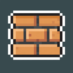 single brick pattern in pixel art style