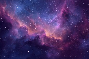 Obraz premium A vibrant, colorful nebula fills the frame with purples, blues, and oranges. 