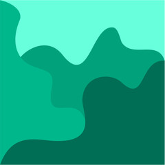 Abstract Wavy Geometric Green Background
