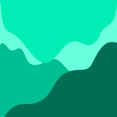 Abstract Wavy Geometric Green Background