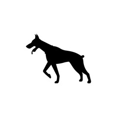 Fototapeta premium vector isolated black silhouette of a dog