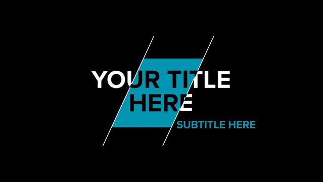 Kinetic Typography Simple Minimal Title