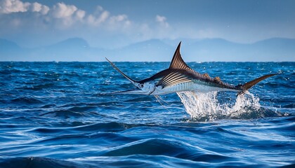 Fototapeta premium sailfish leaping aquatic predator in vivid detail