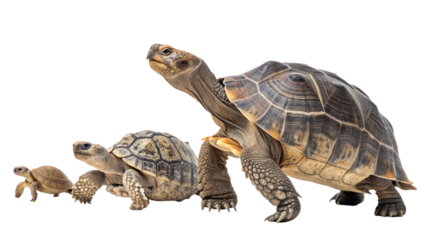 Extinct animal turtles isolated on white or transparent background