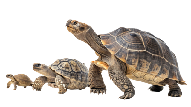 Extinct animal turtles isolated on white or transparent background