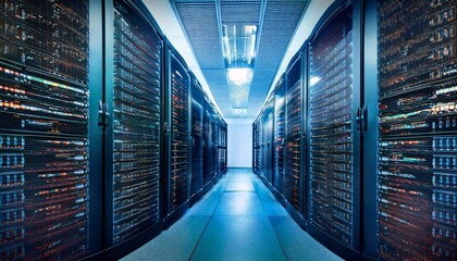 server room maintaining network security with data processing units