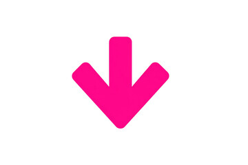 Fototapeta na wymiar A pink arrow pointing down