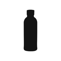 black bottle isolated on white