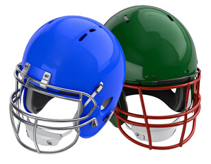 Fototapeta premium Isometric 3D American Football Helmet Illustration, Transparent Background PNG