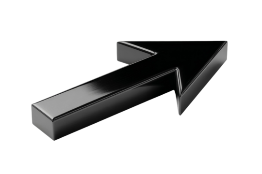 A black arrow pointing upwards