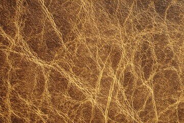 Obraz premium Close-up of textured brown leather surface with natural patterns
