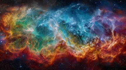 Fototapeta premium view of a massive stellar explosion in vivid colors, showing plasma trails and fractured light as stars collapse and energy releases across the galaxy stellar collapse, plasma trails, cosmic 