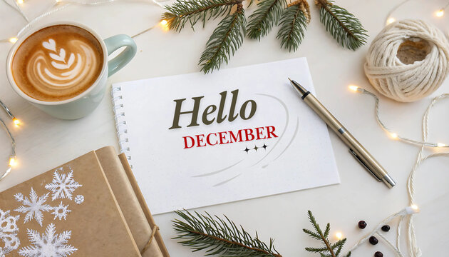 Season greeting welcome December decorated greeting background