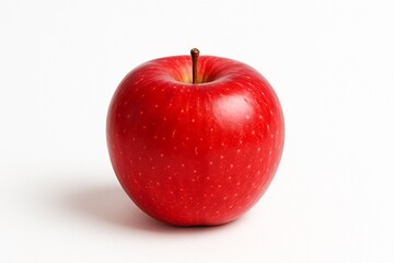 Red Apple with White Background Fresh
