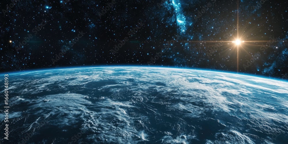 Wall mural advanced space exploration interface with clean design, interactive 3d star charts, and responsive h