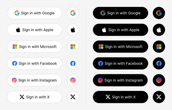 single sign in / sign up buttons