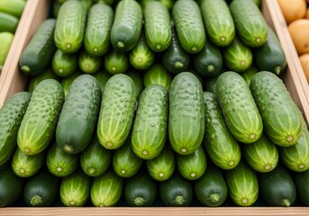Daily activities, arranging cucumbers