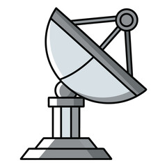 Satellite Dish Antenna Receiving Signal Technology Communication vector