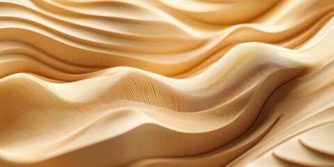 Obraz premium A three-dimensional layered wave pattern, gently rippling and creating fluid motion. The layers are smooth, with a futuristic look and soft colors blending in a gradient.