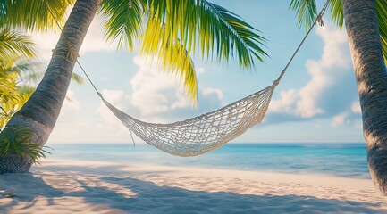 Tropical beach hammock scene (9)
