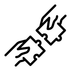 Obraz premium partnership line icon