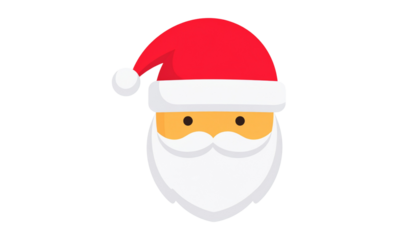 Flat Design Santa Emoji PNG